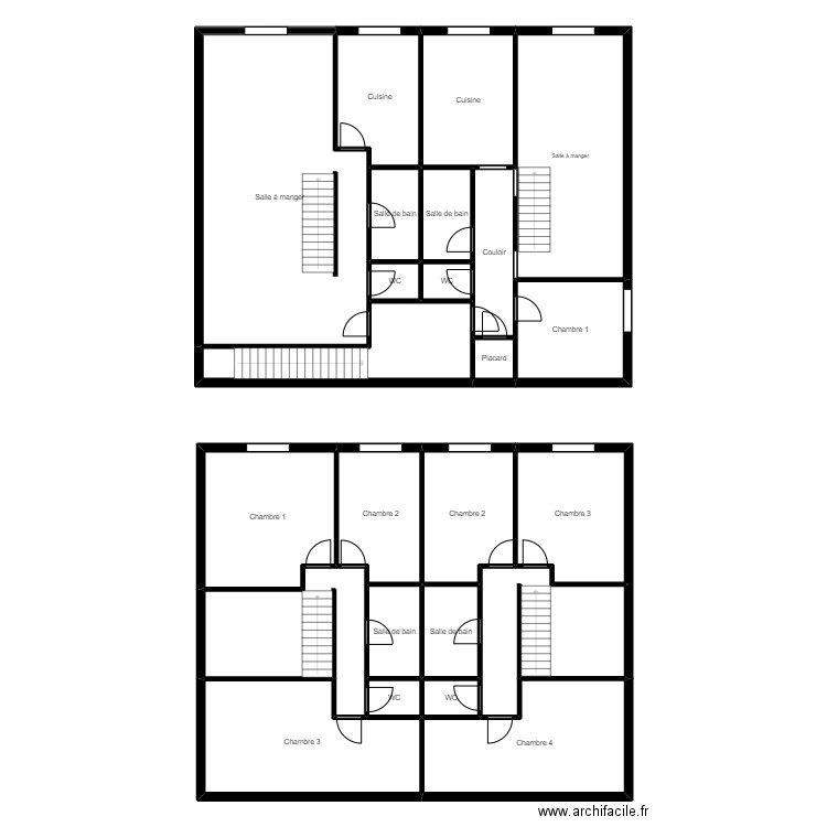 rohner. Plan de 24 pièces et 297 m2