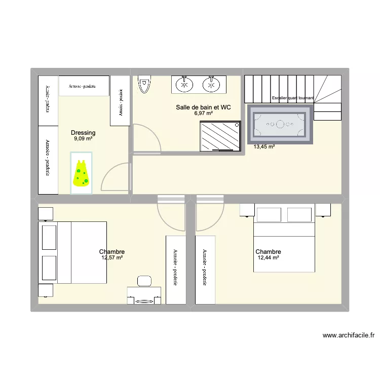 etage. Plan de 5 et 55 m² etage. Plan de 5 et 55 m²