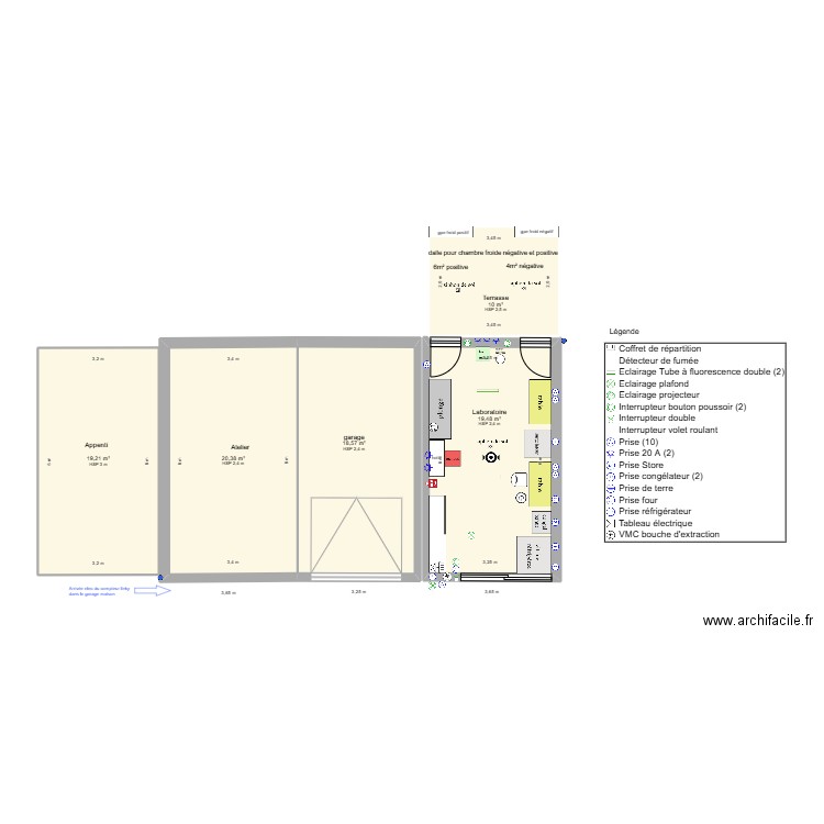 plan aménagement garage ELEC. Plan de 0 pièce et 0 m2