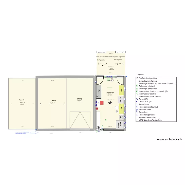 plan am&eacute;nagement garage ELEC. Plan de 