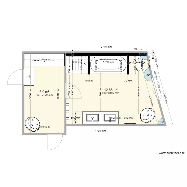 SdB NEW ind C STIVERT. Plan de 