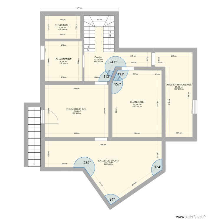 plan sous sol KIRCHNER. Plan de 0 pièce et 0 m2