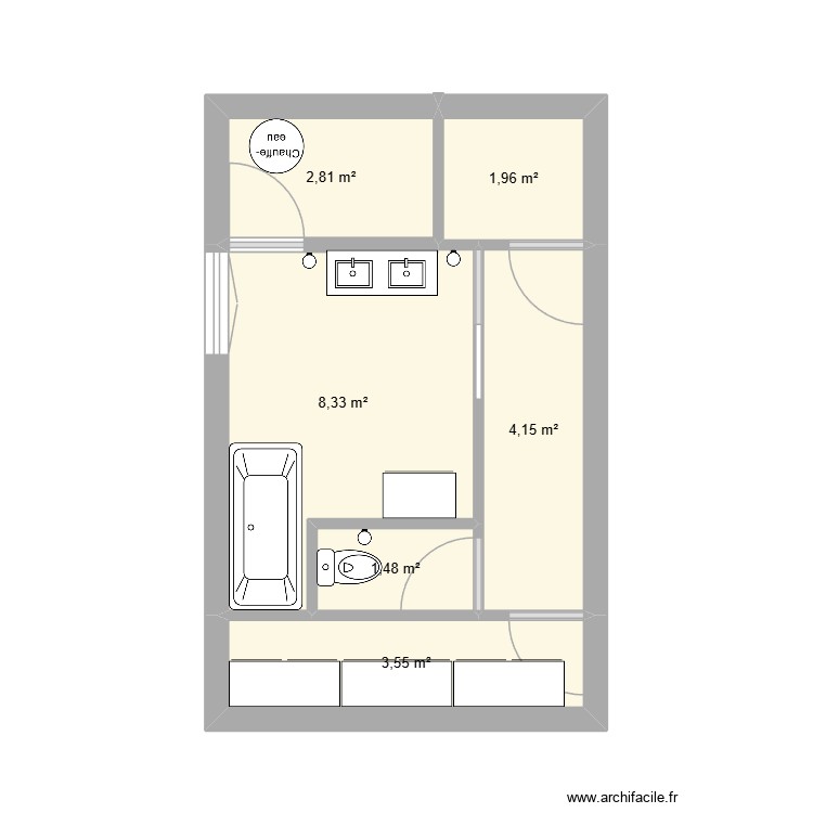 grenier sdb. Plan de 0 pièce et 0 m2
