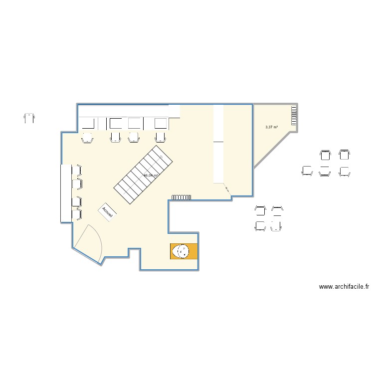 NB5 RDZ 2024 NEW. Plan de 2 pièces et 49 m2