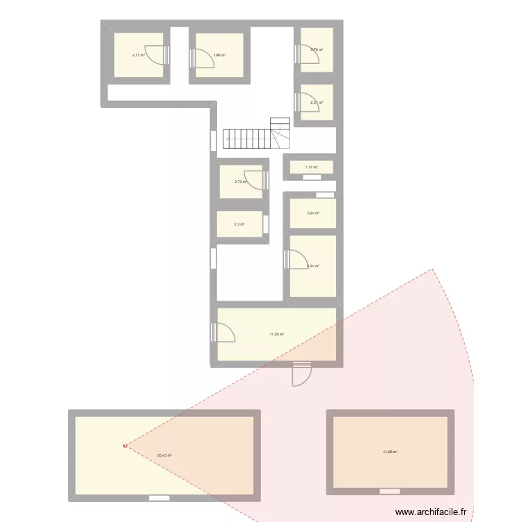 le kinois. Plan de 12 Pièces et 79 m² le kinois. Plan de 12 Pièces et 79 m²