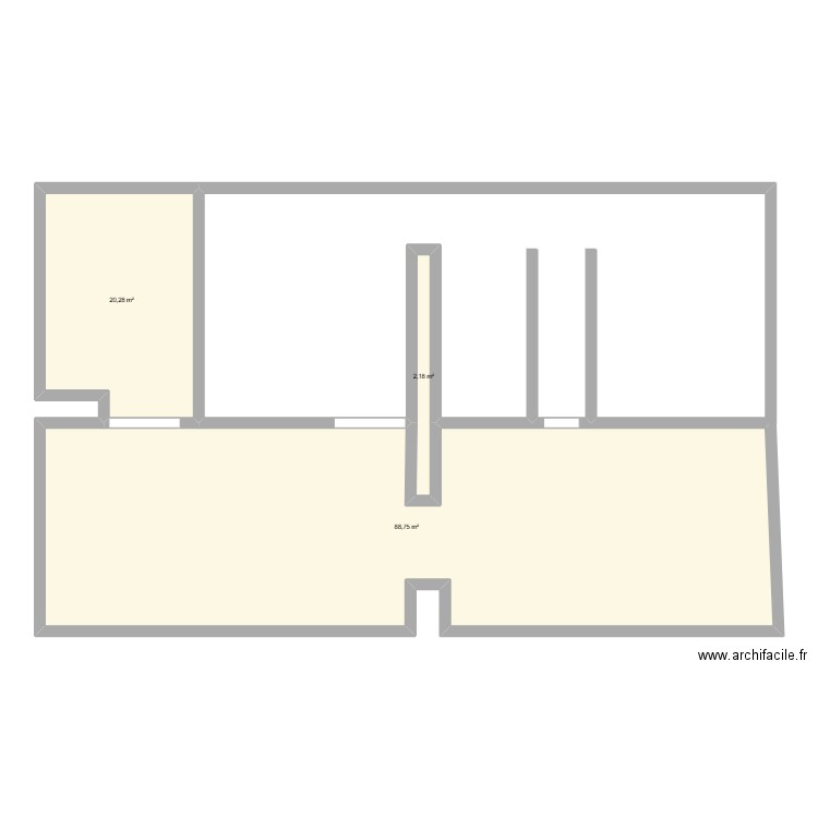 Maison de vacance. Plan de 3 pièces et 111 m2