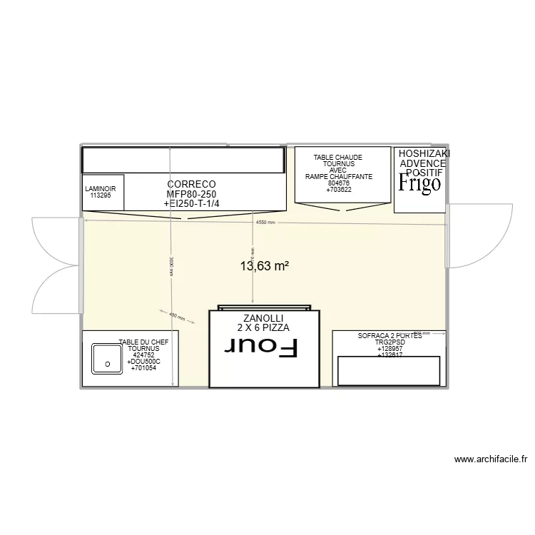 ESPACE PIZZA LE VAL THORENS. Plan de 