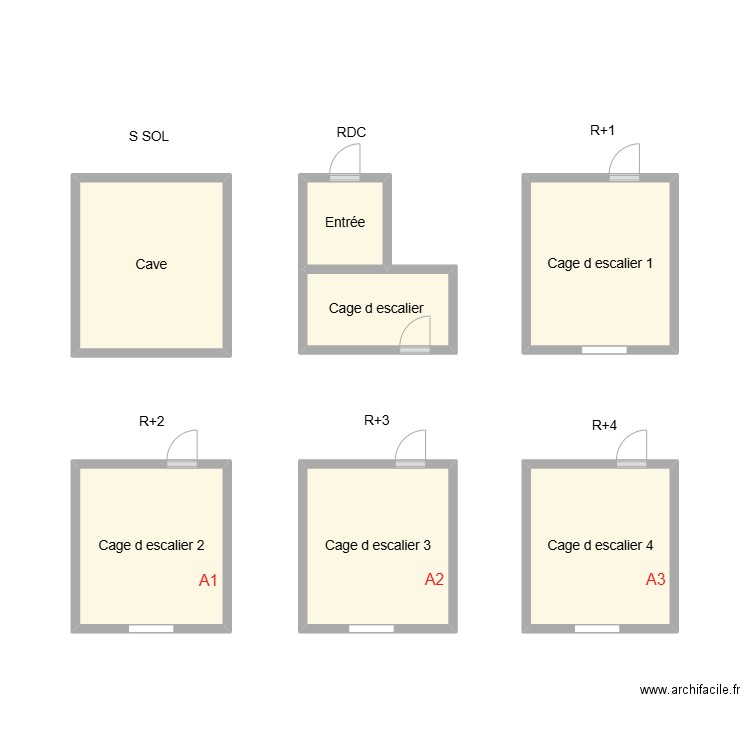 2403 BRANELLEC. Plan de 7 pièces et 23 m2