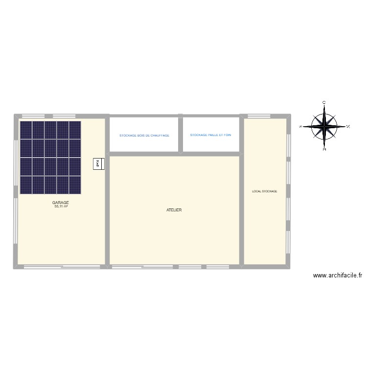 PINSARD. Plan de 4 pièces et 289 m2
