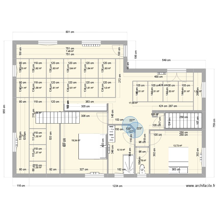 maison 2. Plan de 29 pièces et 103 m2