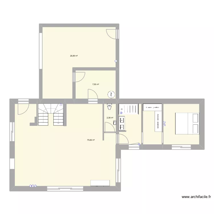 Tyty & Yanis circuit RJ45. Plan de 9  et 171 m²