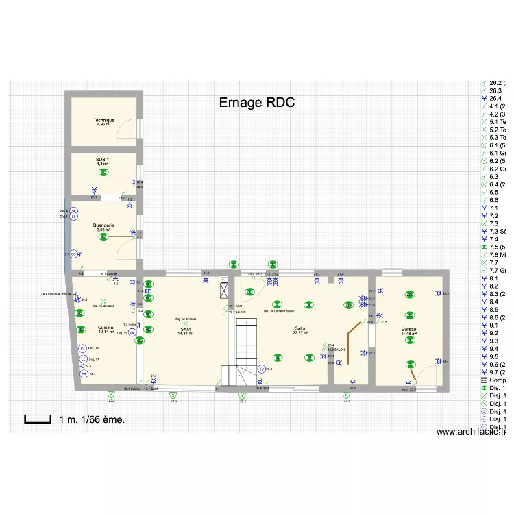 ernage simon rez. Plan de 