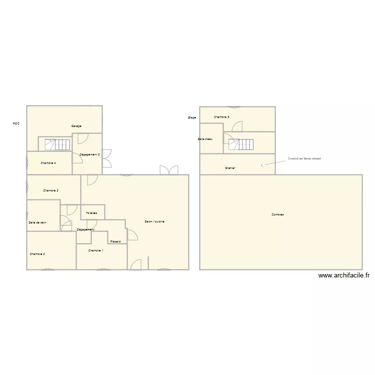 Croquis BELLET. Plan de 