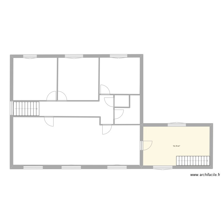 93 BP R+1 Plan de Base 1.1. Plan de 1 pièce et 20 m2