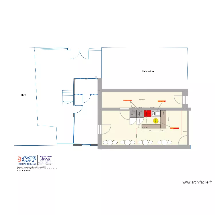 PAPOTE SIROTE. Plan de 2  et 50 m²