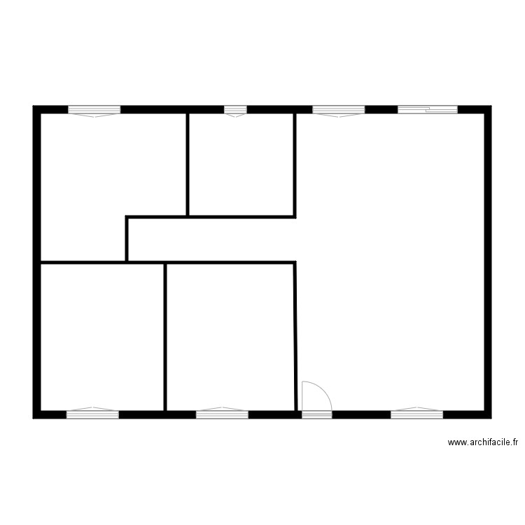 FREYSSENETEDL. Plan de 5 pièces et 95 m2