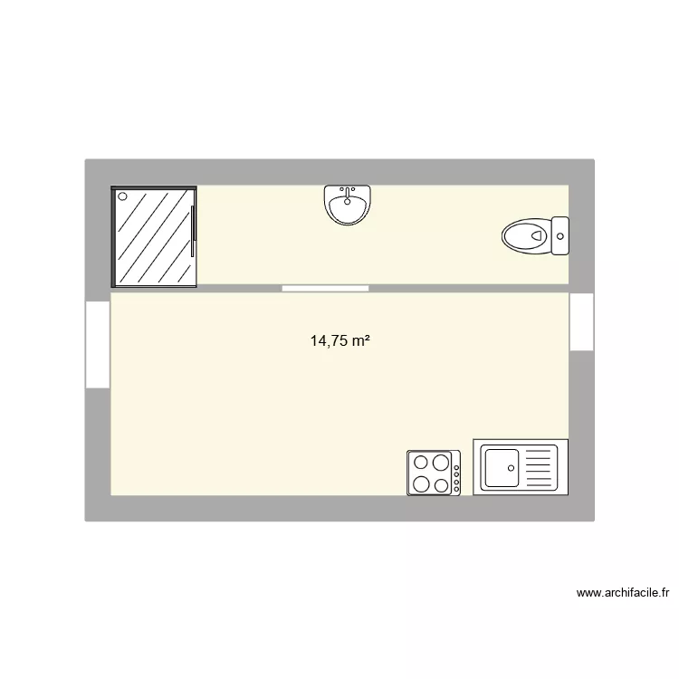 ciryl. Plan de 1 Pièce et 15 m² ciryl. Plan de 1 Pièce et 15 m²