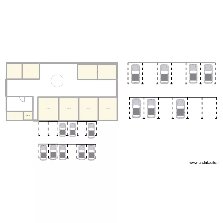 soleil sucr&eacute;. Plan de 8  et 74 m²