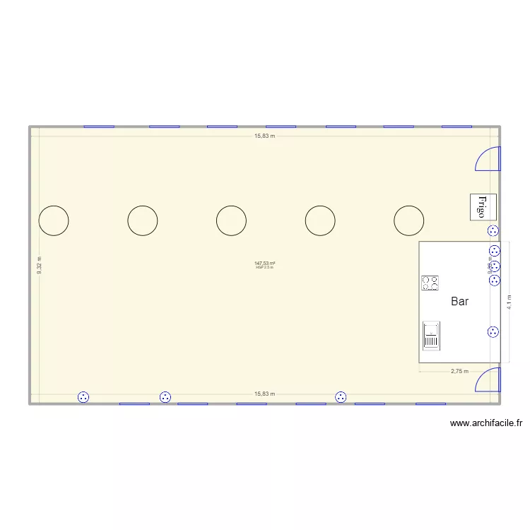 Salle Communale Ardres - Grande. Plan de 