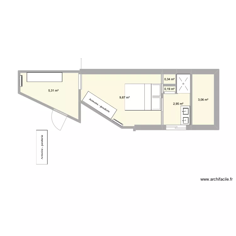 Lagny suite parentale 2. Plan de Lagny suite parentale 2. Plan de