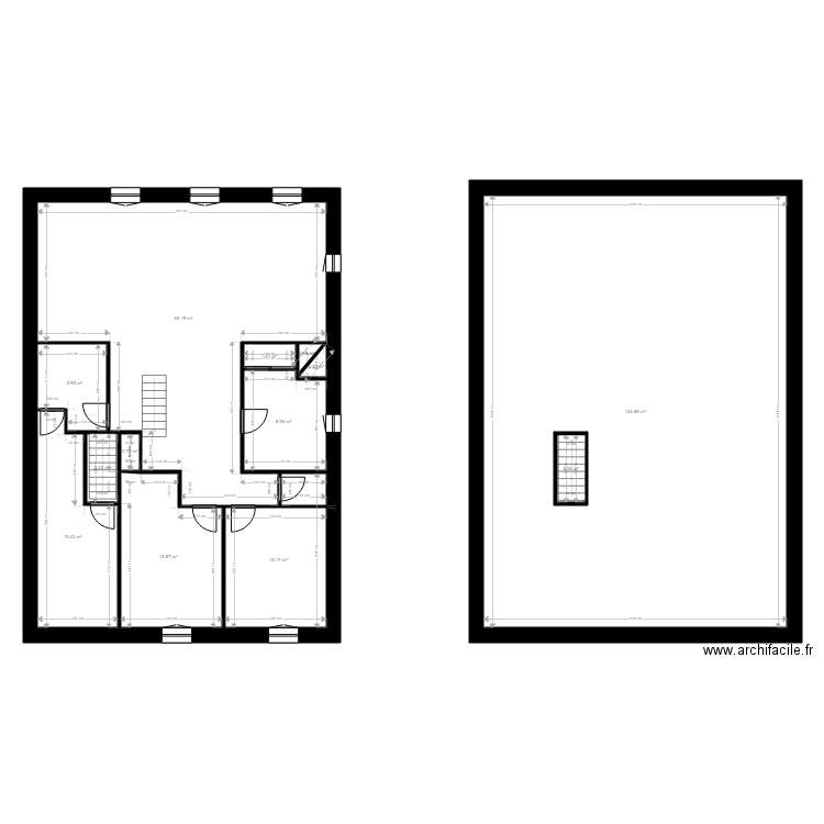 ETIENNE maison. Plan de 24 pièces et 508 m2