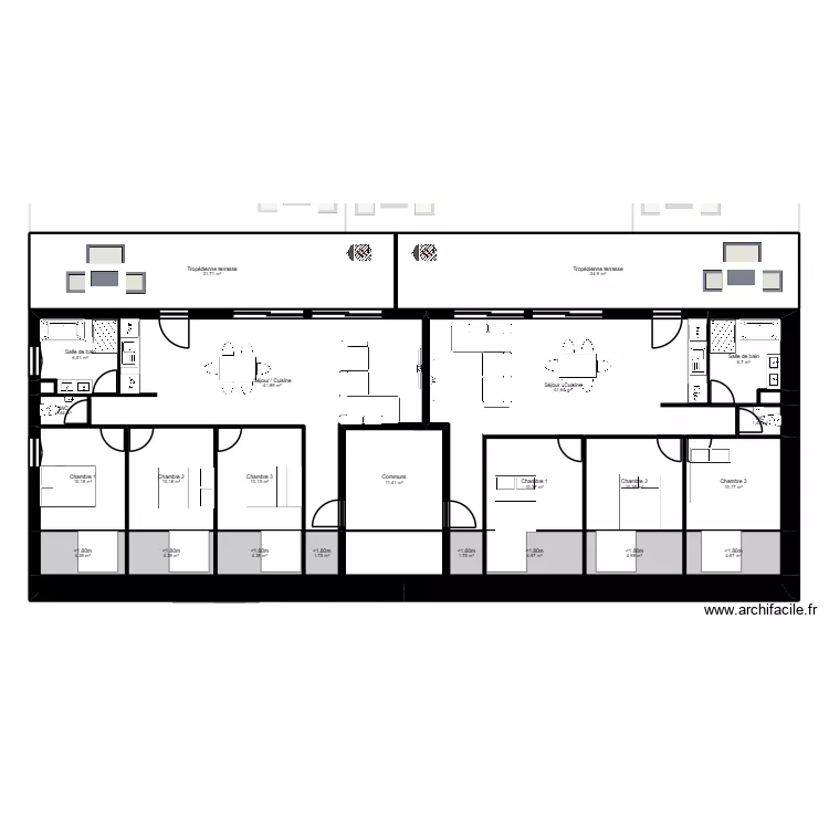Montaugier - LOT 8. Plan de 13 et 133 m² Montaugier - LOT 8. Plan de 13 et 133 m²