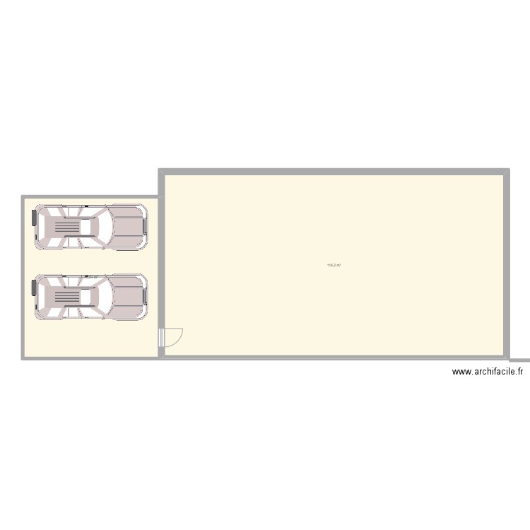 maison1. Plan de 2 pièces et 157 m2