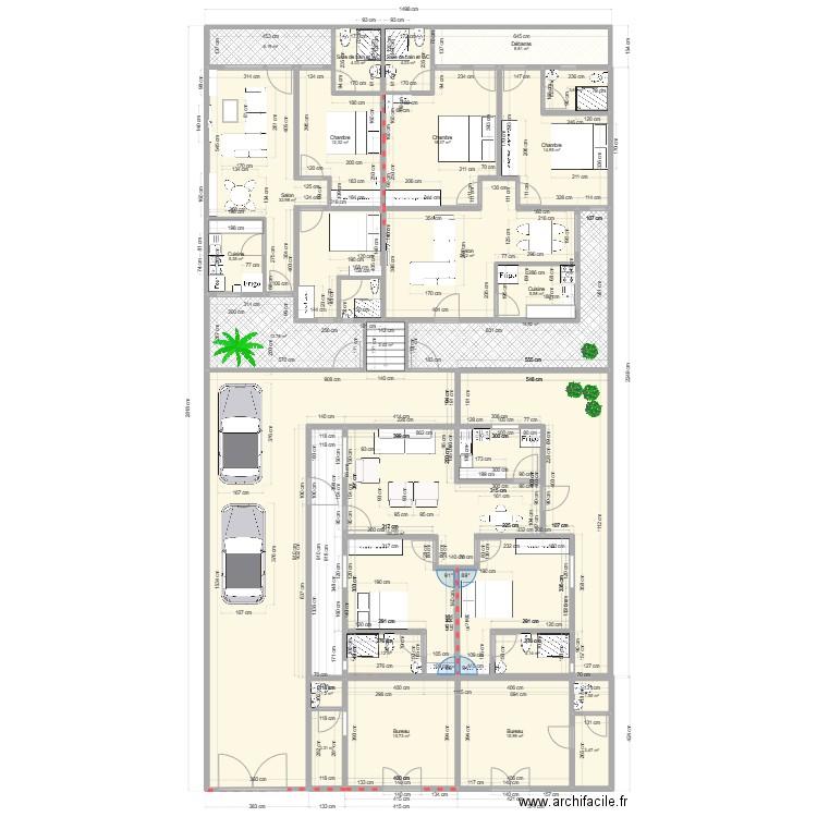 GOLD V1. Plan de 36 pièces et 569 m2