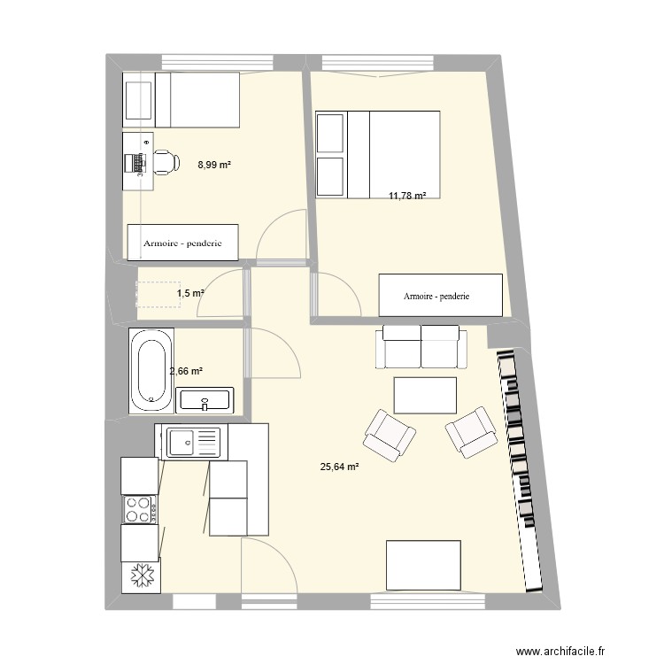plan 92 v2. Plan de 0 pièce et 0 m2