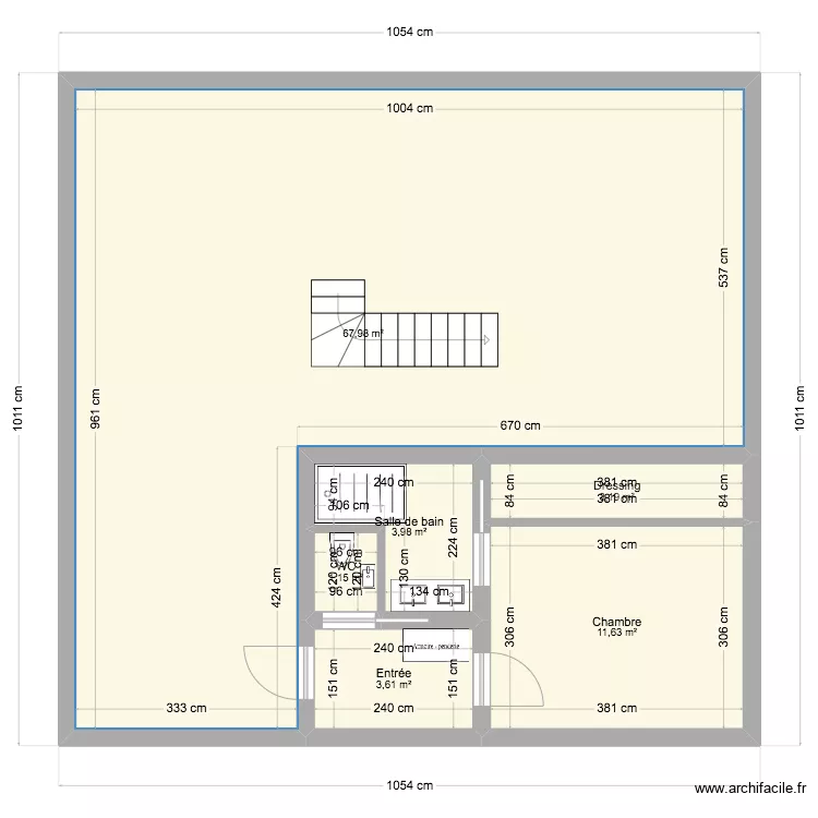 Maison test. Plan de 