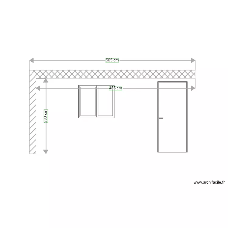 Fa&ccedil;ade cabanon cote terrasse. Plan de 
