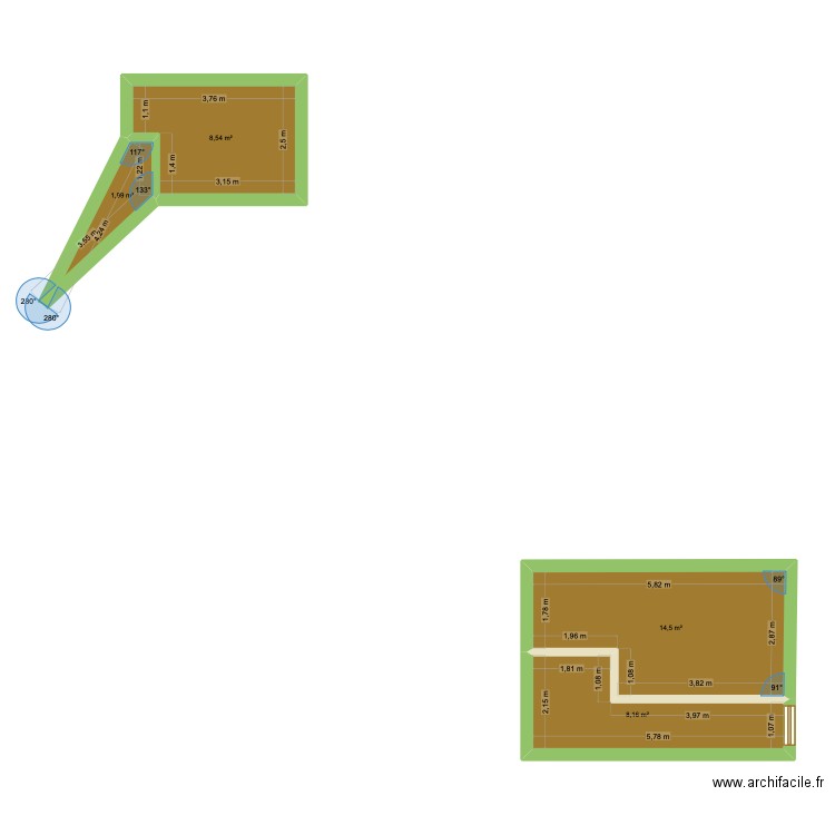 Cabinet UIS5 !. Plan de 4 pièces et 33 m2