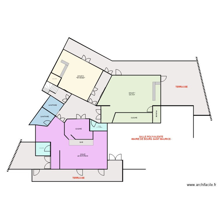 FDP EVAC DECEMBRE. Plan de 13 pièces et 263 m2