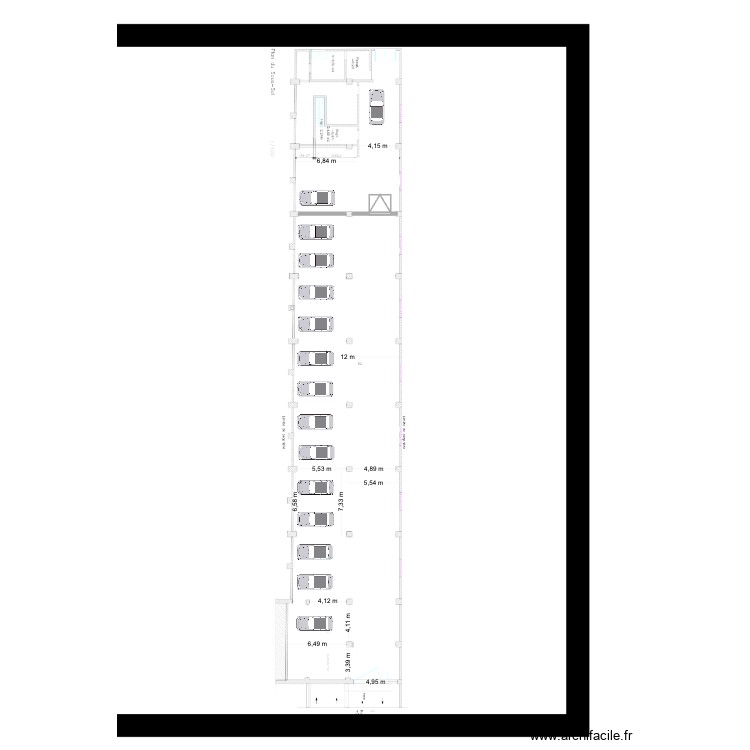 parking sous terrain. Plan de 0 pièce et 0 m2