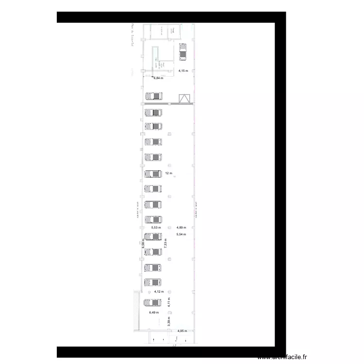 parking sous terrain. Plan de parking sous terrain. Plan de