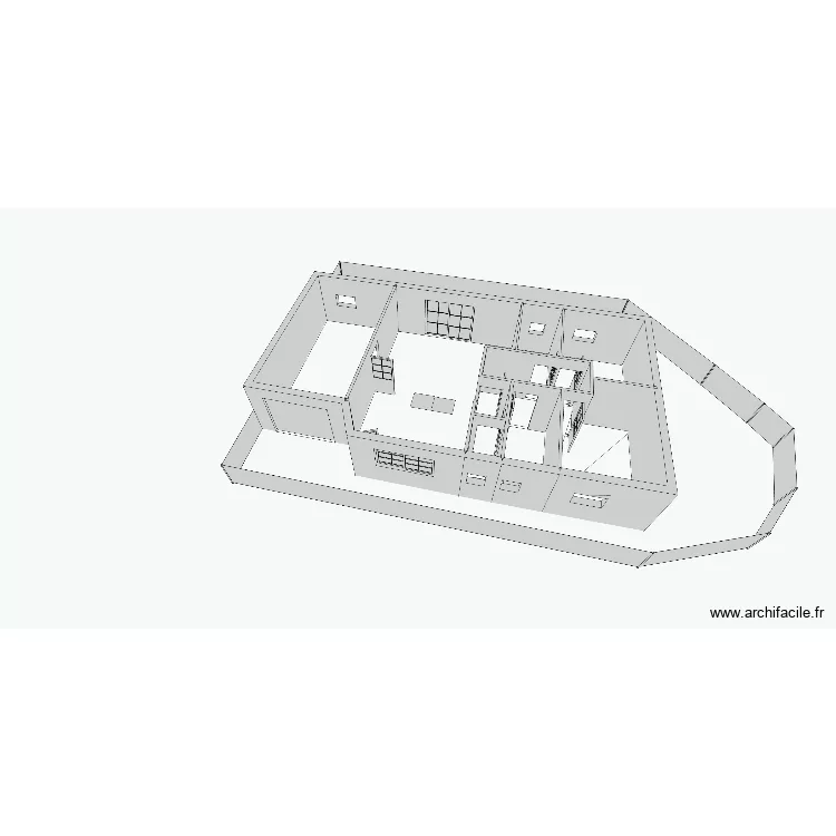Salon maison. Plan de 7 Pièces et 96 m²