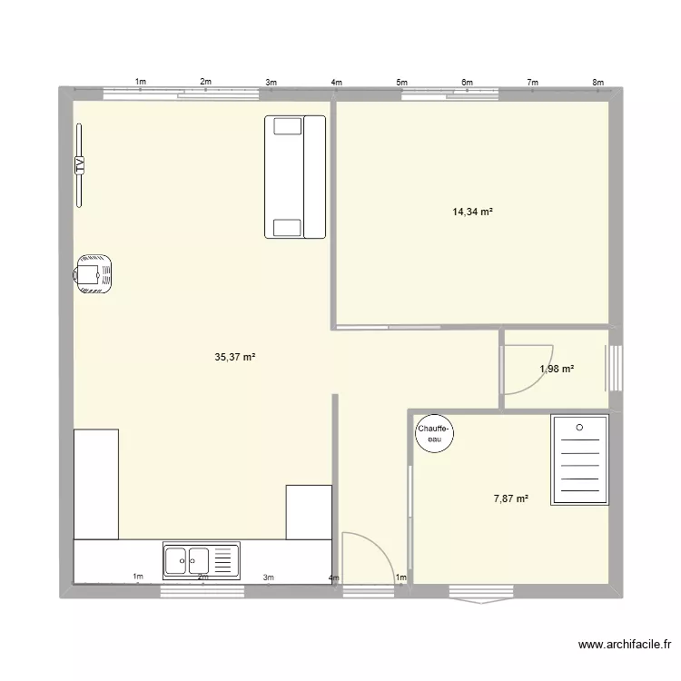 Maison BERNES. Plan de 4 et 60 m² Maison BERNES. Plan de 4 et 60 m²