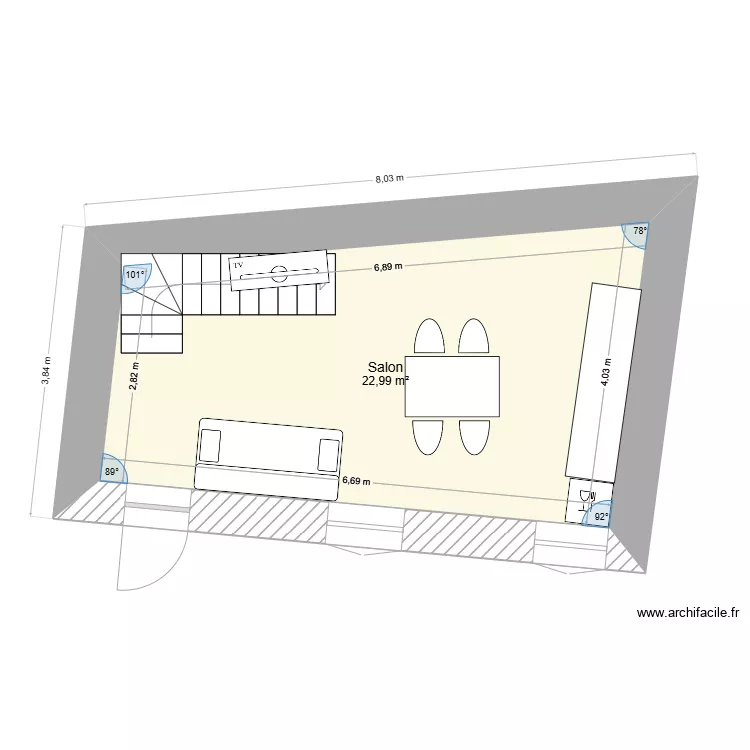Apt 5 Meuble. Plan de 
