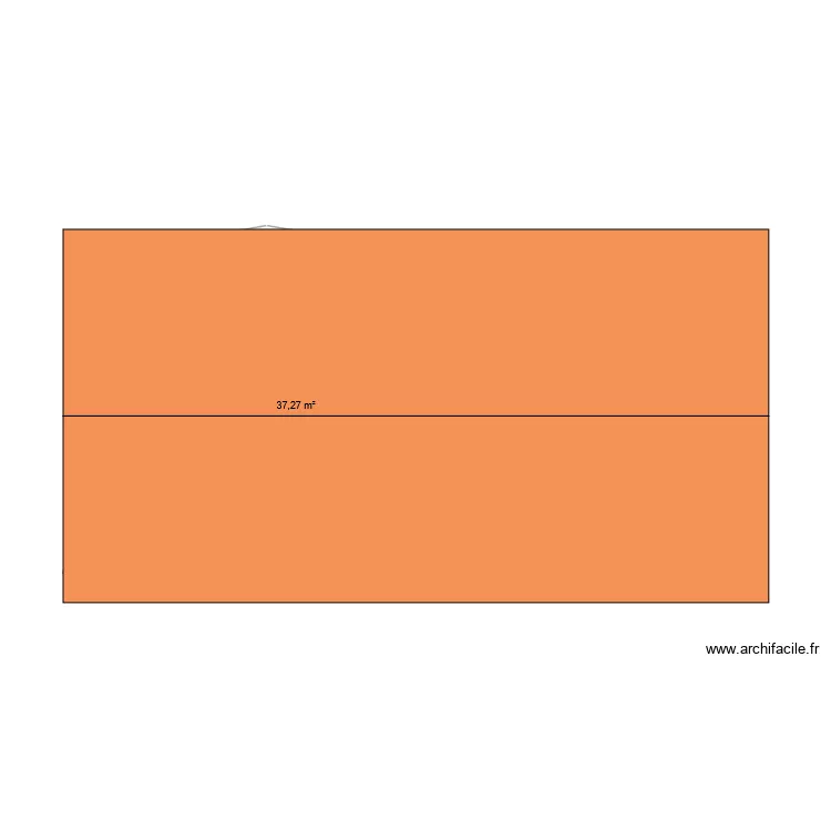 garage. Plan de 1 pièce et 37 m²