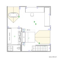 Etage Poussin Carantec 4 wc douche porte