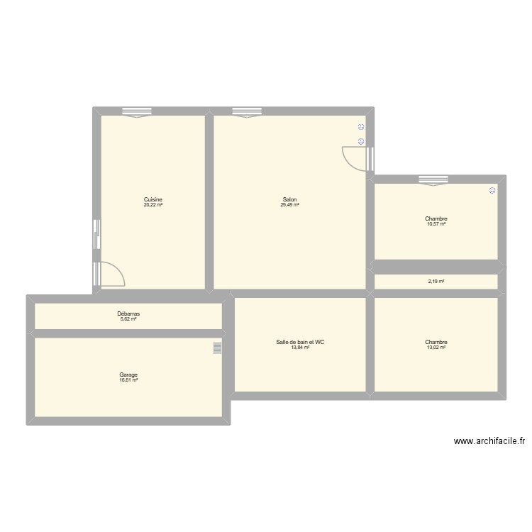 Maison Inés. Plan de 8 pièces et 112 m2