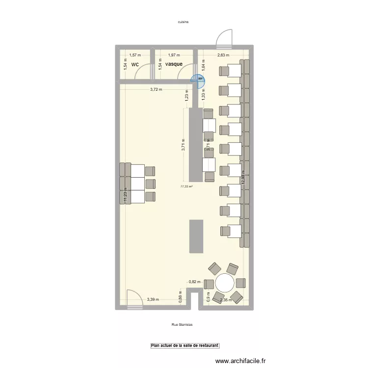plan brasserie sans ouverture. Plan de 3 et 83 m² plan brasserie sans ouverture. Plan de 3 et 83 m²