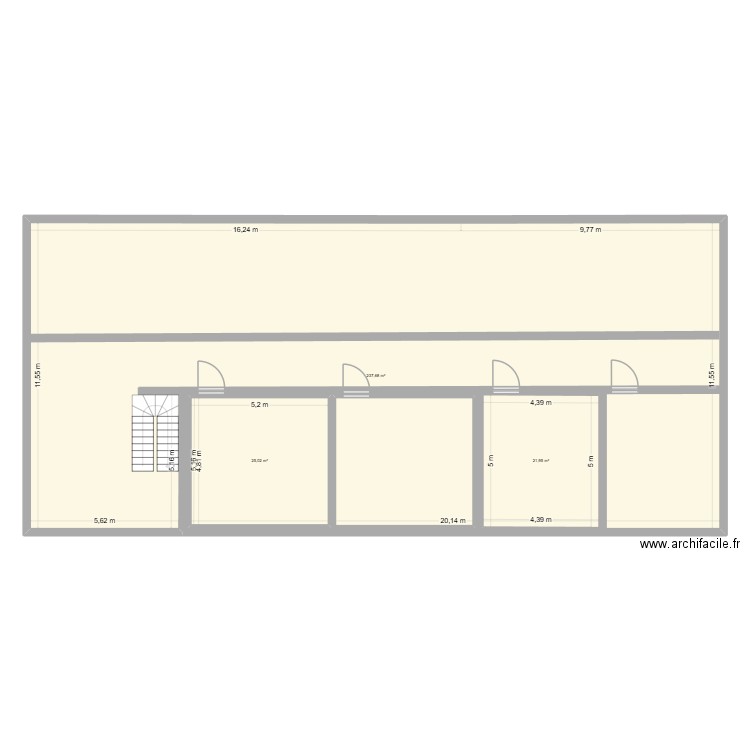 VALEM R+1. Plan de 3 pièces et 346 m2