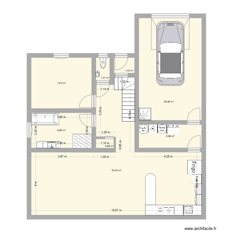 plan v2. Plan de 0 pièce et 0 m2