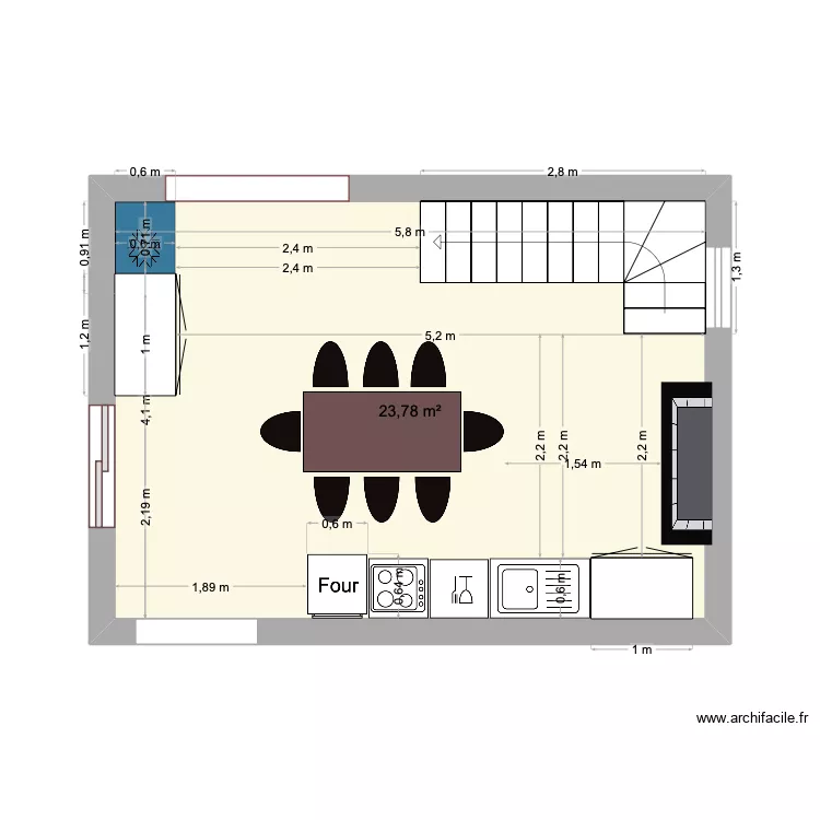 cuisine. Plan de 1 et 24 m² cuisine. Plan de 1 et 24 m²