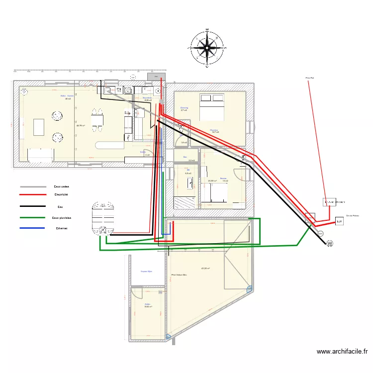 Nancette_5_Elec_Reseaux_V2. Plan de 10  et 310 m²