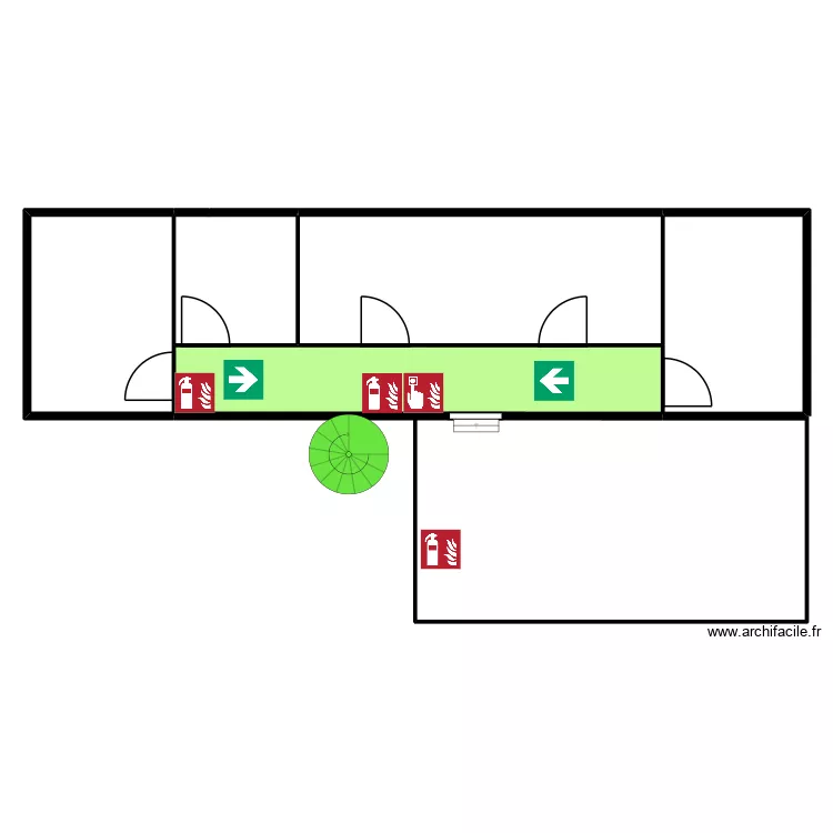 Banque A - Etage Est. Plan de 4 et 190 m² Banque A - Etage Est. Plan de 4 et 190 m²