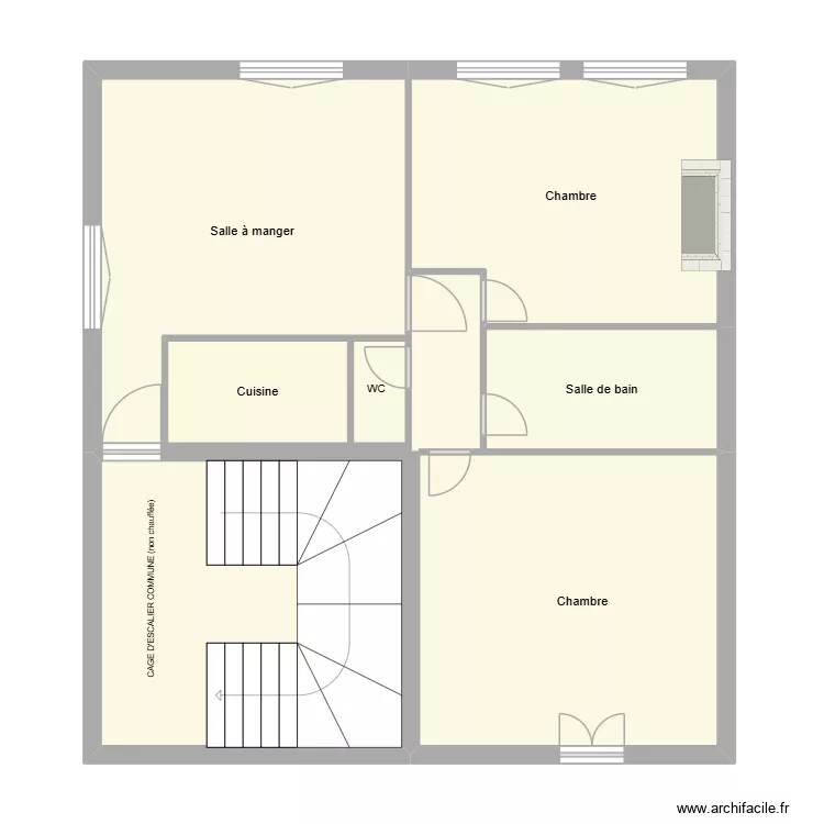 FOURLOUBEY 1er Droit EDL. Plan de 5  et 81 m²