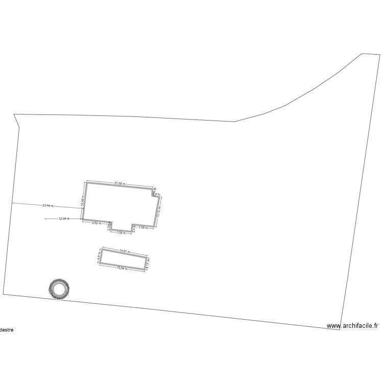 cadastre st camelle* WD7. Plan de 3 pièces et 362 m2