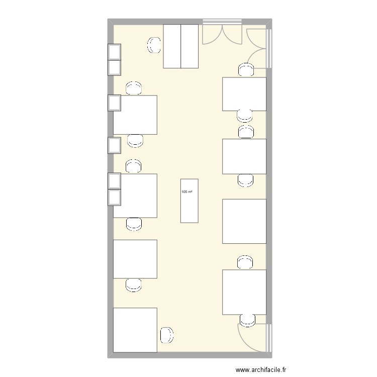 kanto ali. Plan de 1 pièce et 105 m2